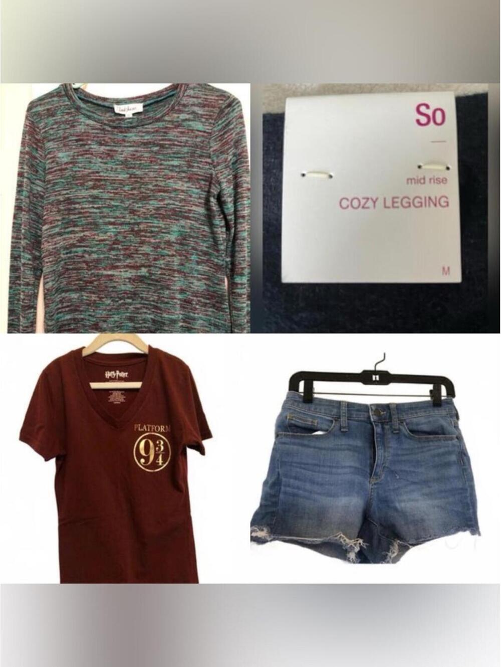 Tween bundle-shorts, leggings, summer sweater and tee